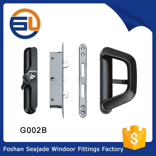 Aluminium Sliding Door Accessories Handle Lock With Lock Body And Key
