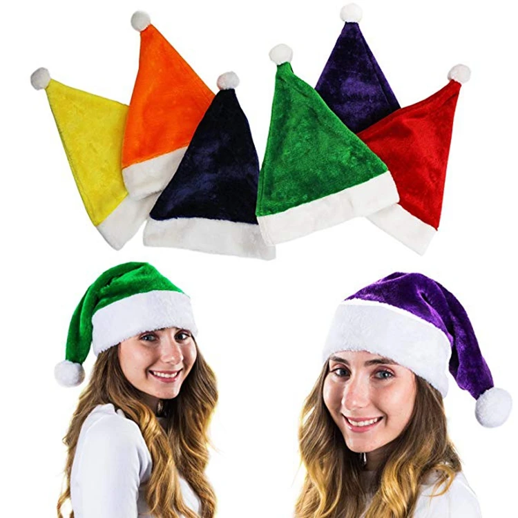 purple plush santa hat