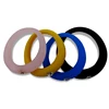 Womens Heart Shape Stackable Thin Rings 4 Pack Braided Thin Silicone Wedding Rings