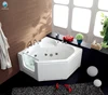 Corner Installation Type freestanding diamond shape glass bath spa whirlpool massage bathtub