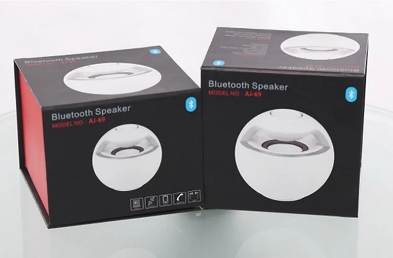 Subwoofer Portable wireless Speaker AJ69 Ball Shaped and Hands Free Speaker with Colorful LED Lights 3.5mm AUX Line-In - ANKUX.COM