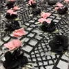 Superior quality embroidery 3D floral lace fabric Africa net bridal lace for wedding dress DHBF1401