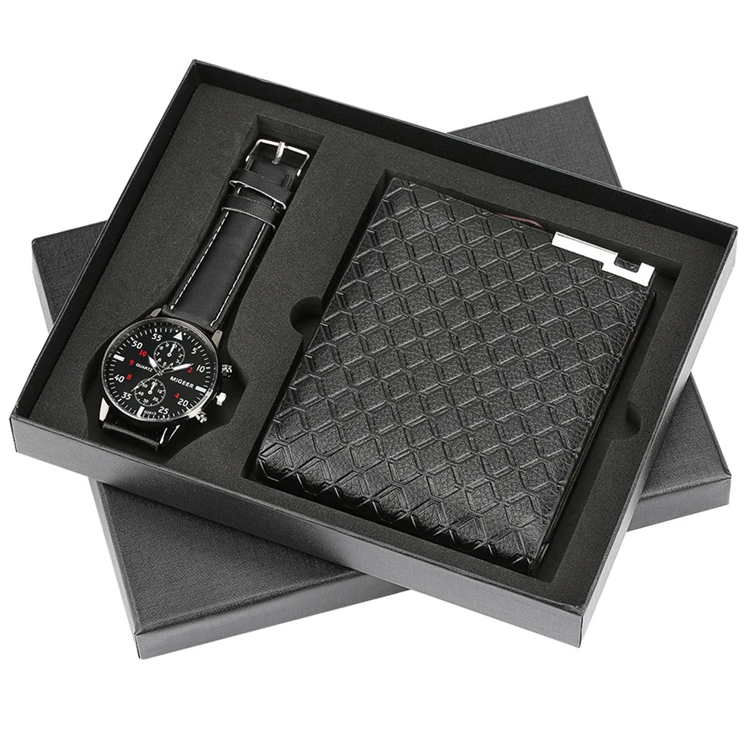 luxury wallet rigid paper packaging  men gift box(8)