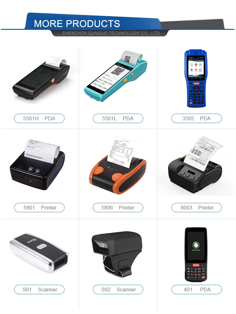 80 mm Mini Portable Android Bluetooth Thermal Barcode Label Printer