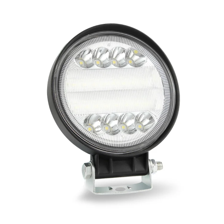 Factory hot sell new design 72w round sharp LED work light with white aperture work lamp portable light