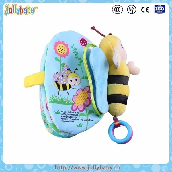 Bee wing fabric book creative gift soft baby toy multi-purpose touch and feel book