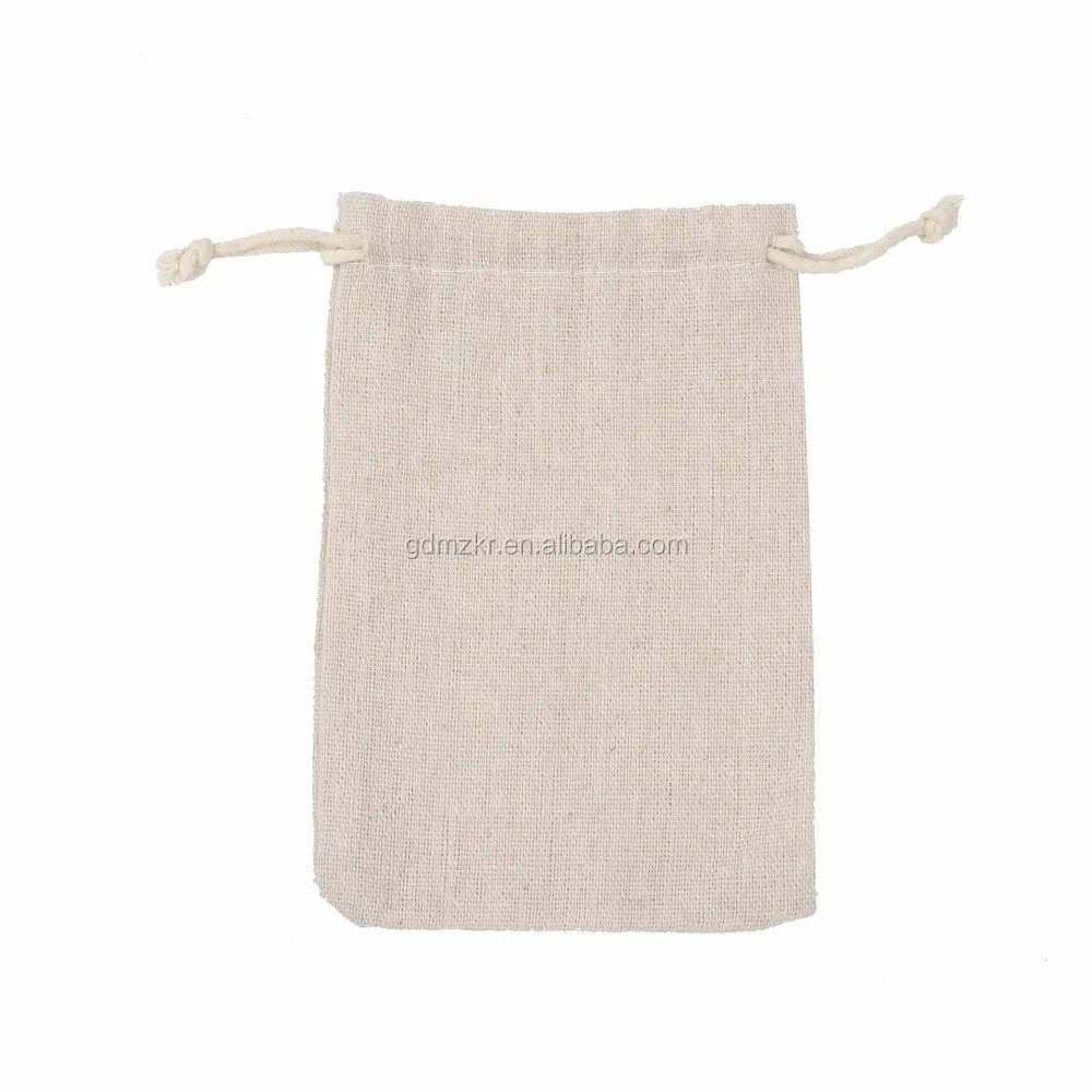 custom burlap drawstring bags