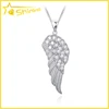 Good setting plating women s925 silver micro pave angel wing pendant