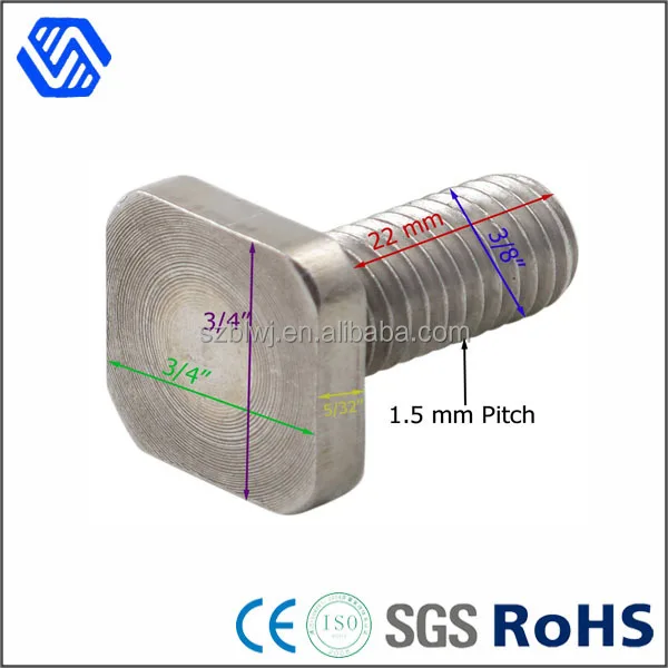 Hot Sale Custom High Quality M8 Stainless Square Head Bolts Buy