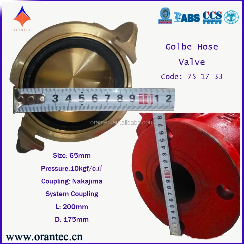 Marine Type Impa Code 751733 Jis 10k Dn65 Globe Fire Hose Valve Buy