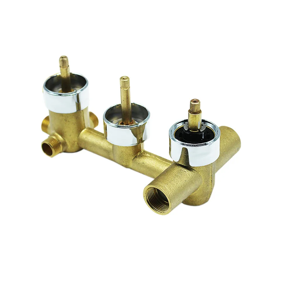 Brass Round 3 Way Control Shower Mixervalve Thermostatic Shower Mixer ...