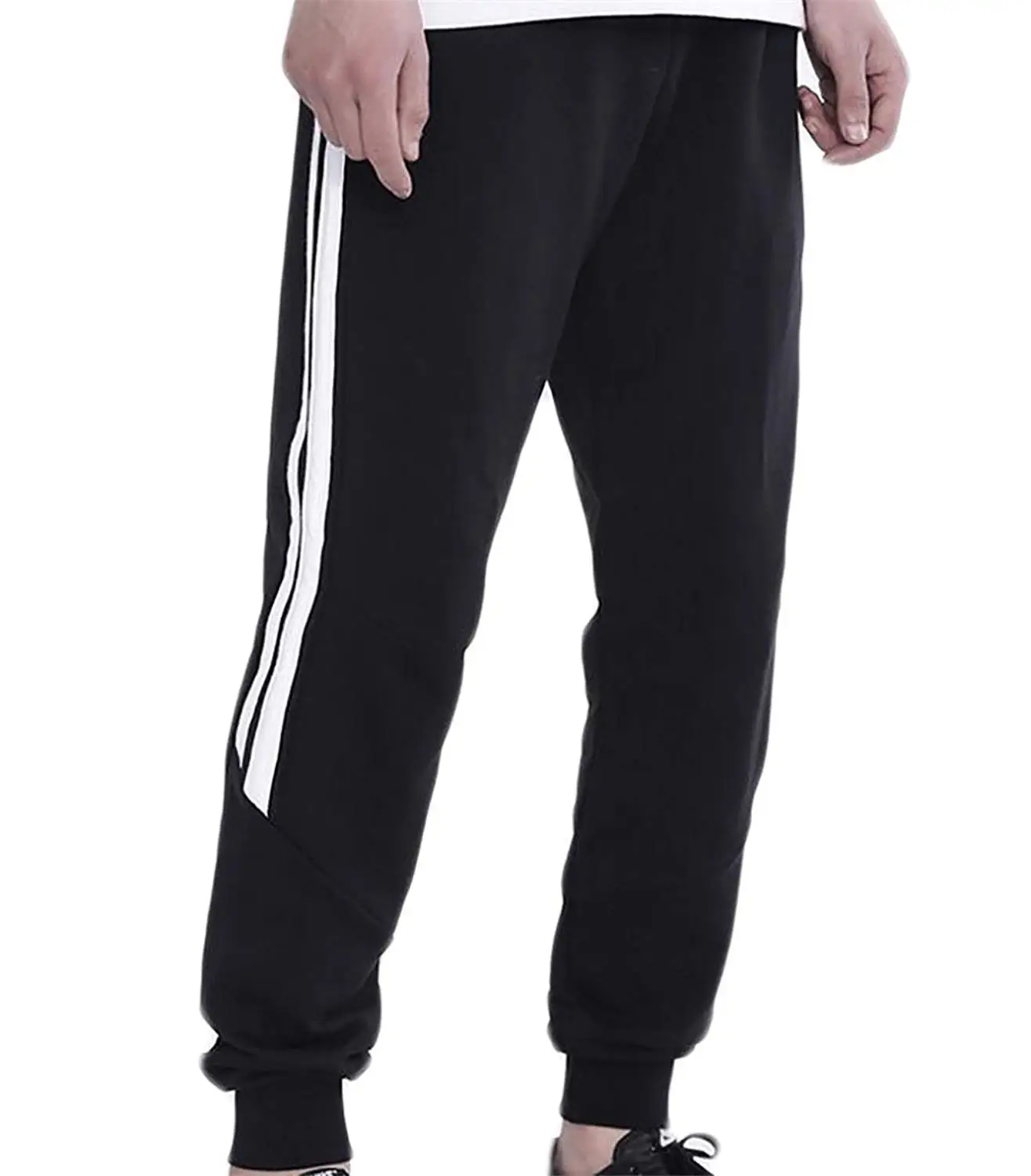 WSPLYSPJY Mens Casual Elastic Waist Solid Stretch Cargo Pants Trousers