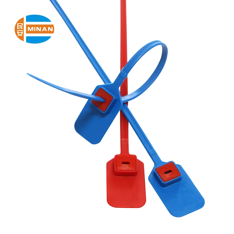 MA - PS 6008 one time use tamper proof adjustable length aircraft security pull tight locking plastic security seal