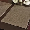 Customized PU leather manual tanning edge placemat oil proof waterproof non-slip table mat two layer composite druable mat