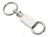 Quick Release keyring Best Pull Apart Key Chain Accessory 2 Split Rings Chrome Rectangle Flat Detachable Valet Key Holder