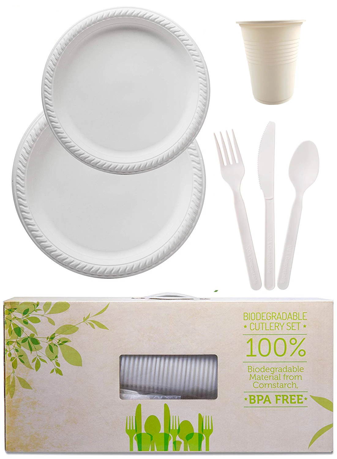 plástico fuerte corto Paquete De 120 blancos desechable cubiertos Tenedor Cuchara De Fiesta