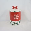 Environmental protection pottery and porcelain storage, with a set of snow decorated Christmas set