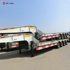 メーカーの低価格 3 車軸 50 トン 4 車軸 lowboy 低ベッドローダートラックトレーラー