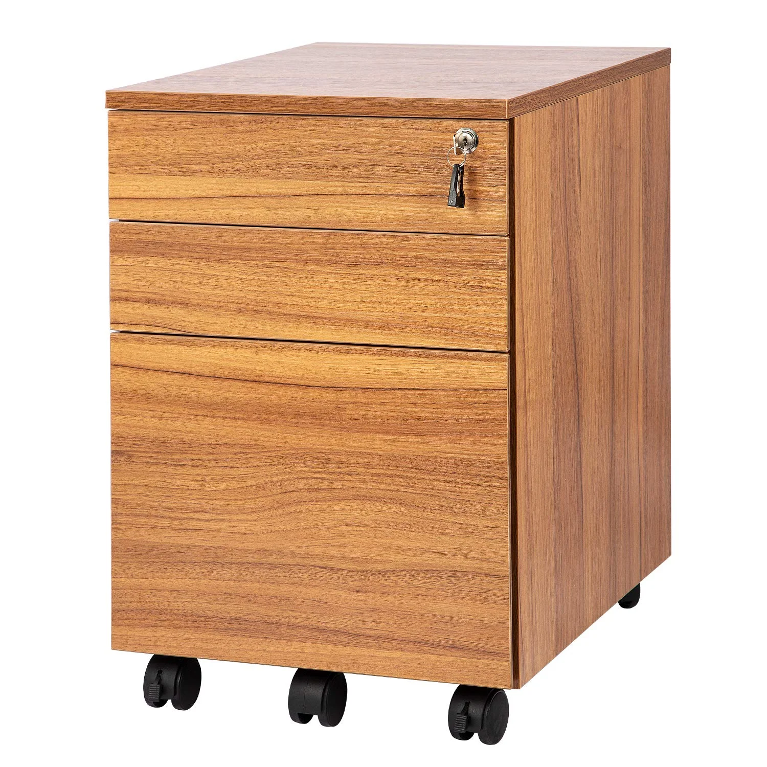 Modern Wooden Three Drawers Wood Mobile File Cabinet Fully Assembled Except Casters With Wheels Movable Cabinet For Office Buy Simple Wooden File Cabinet Office Cabinet With Wheels Mobile File Cabinet With Three Drawers