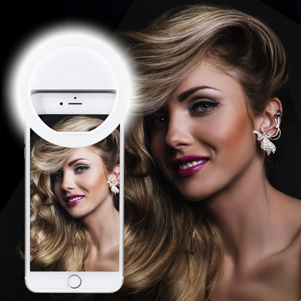 Mini Customized Color LED Rechargeable Ring Light for Mobile Phone factory