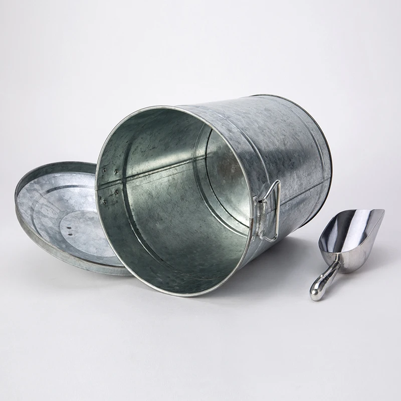 Round 7.5l Galvanized Steel Pet Food Storage Container Buy Pet Food