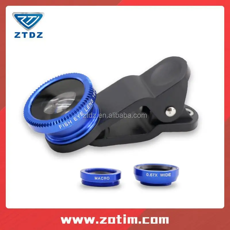 2015 New 3 in 1 fisheye lens for iphone, smartphone lense clips