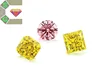 AAA quality hot selling wholesale square shaped golden yellow imitation CZ druzy stones for wholesale