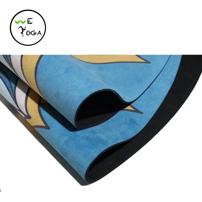 Custom Printed Round Light Weight Meditation Round Yoga Mats Carpet For