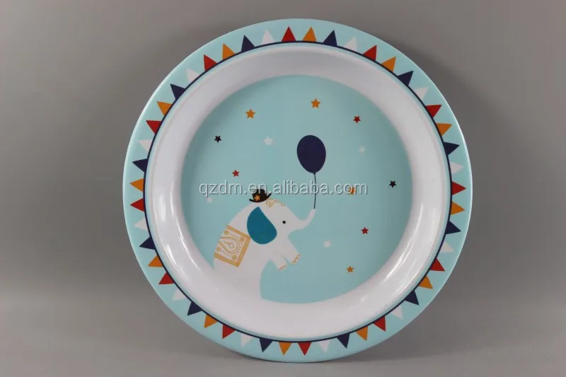 100% Melamine kid's dinner plate , children lunch plate