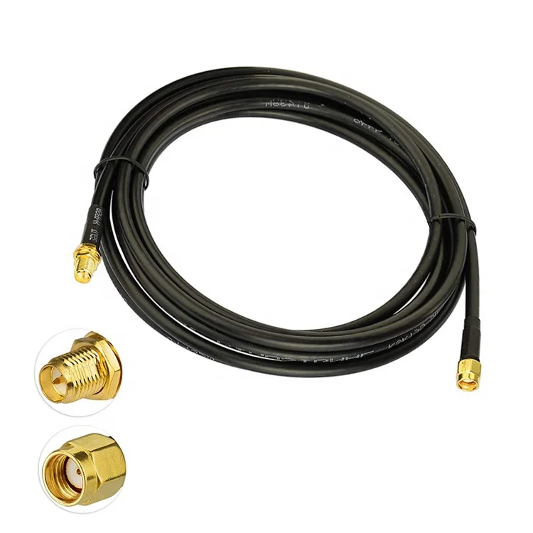 Low-loss Antenna Cables 3DFB RP SMA-MALE to RP SMA-Female Bulkhead 3DFB Coax Cable - ANKUX.COM