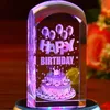 Beautiful custom made 3d laser crystal cube for birthday gifts