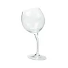 SCIEC 380ml glass goblet with crooked stem and decal