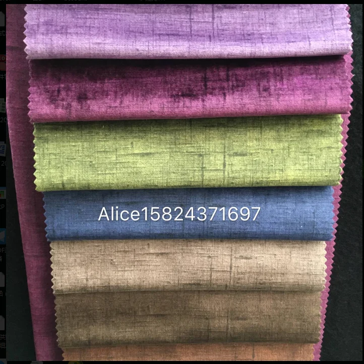 wholesale  sofa fabric / polyester  / knitted holland  velvet with print  design for home textile sofa fabric