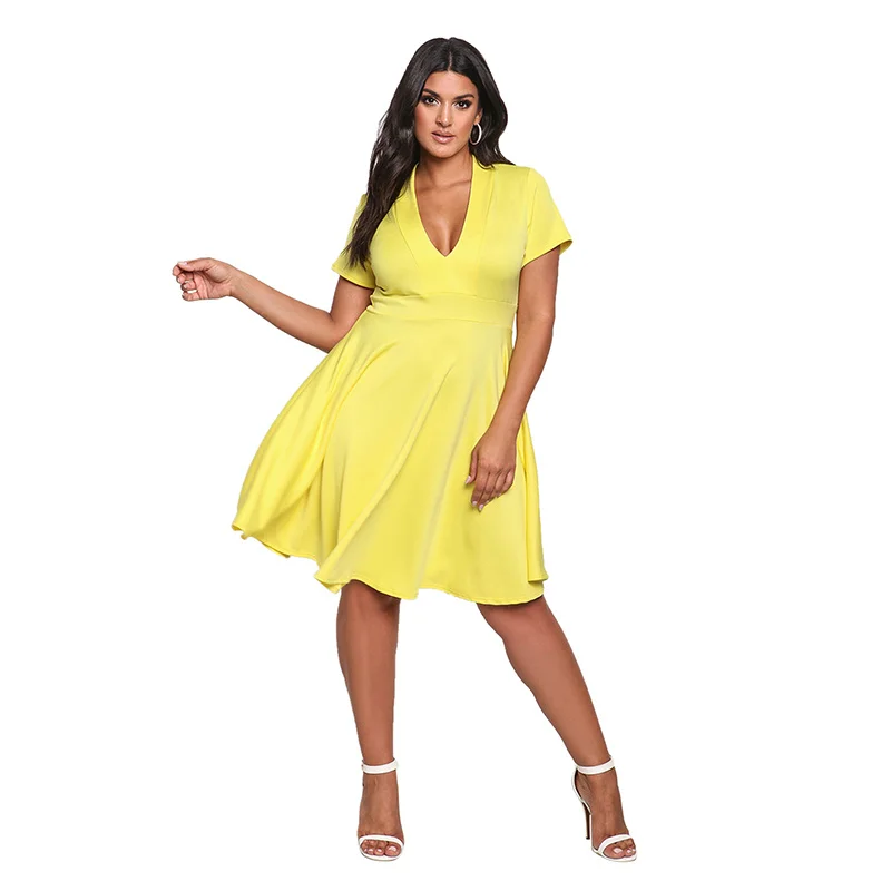 2019 Top Sales Summer Casual Sexy Plus Size  Dress  For Women