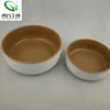 Dishwasher safe custom printed round shaped pet cat food ceramic dog bowl / dog feeder