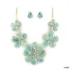 Fashion flower shaped statement gemstones wholesale catalogs free jewelry set