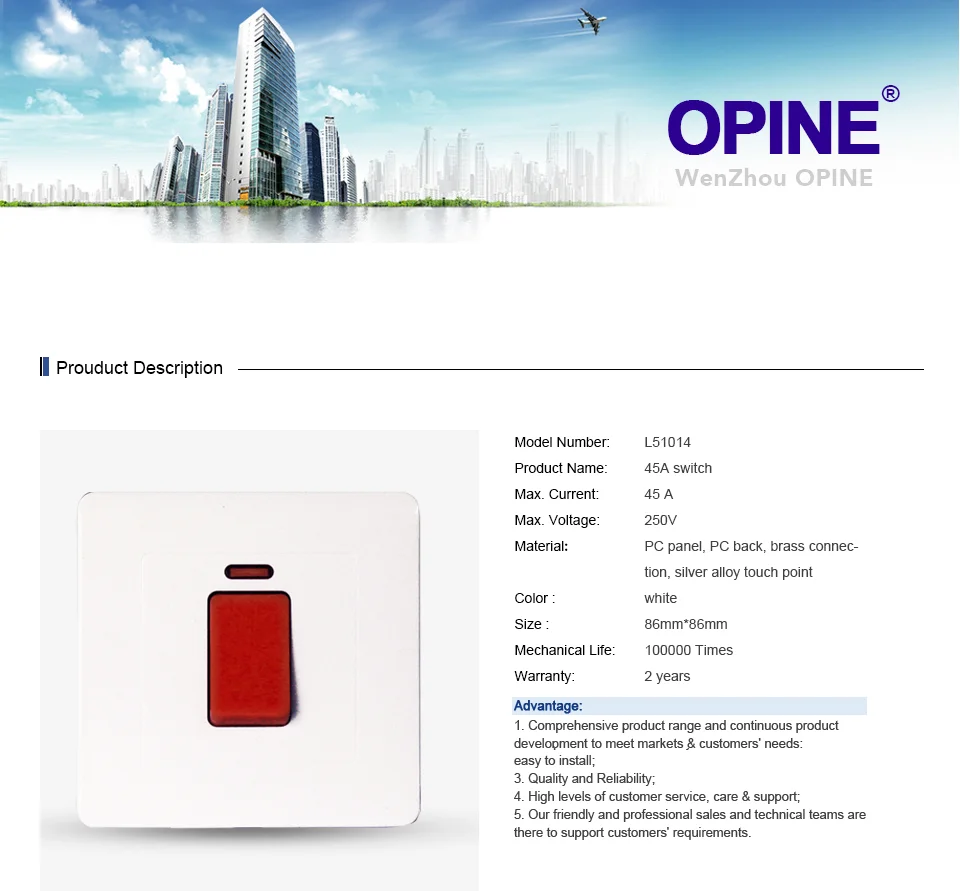 Professional Production Standard Electrical Wall Switches Red Wall