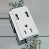 Dual 2.1A USB 5 VDC Charger & 15A 125V AC Receptacle Wall Outlet