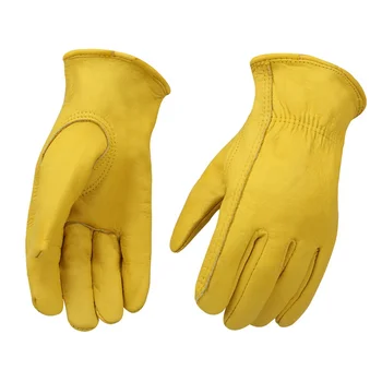 Cheap Heavy Duty Leather Work Glove Abrasion Resistance Hand Protection ...