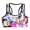 Women Large Size Genie Printed Sports Yoga Bra Sexy Work Out Clothing Tank Top