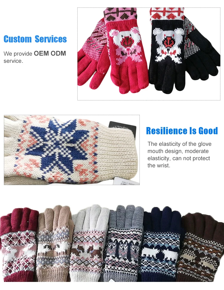 Wholesale Ladies Winter Gloves Knitted Cheap Mittens Buy Cheap