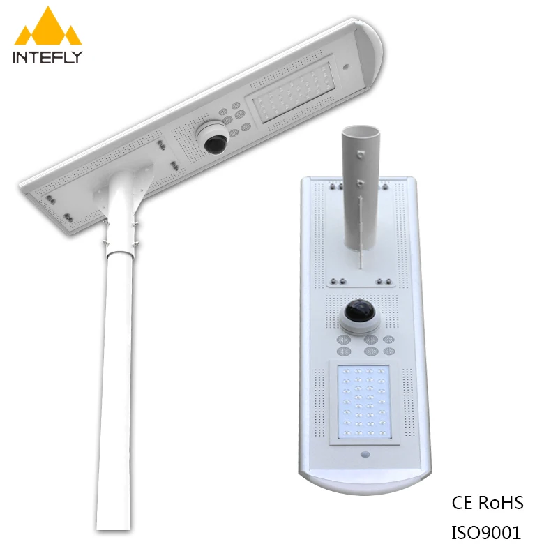 New solar led products 60 watt led street light with 4G internet CCTV camera and audio player