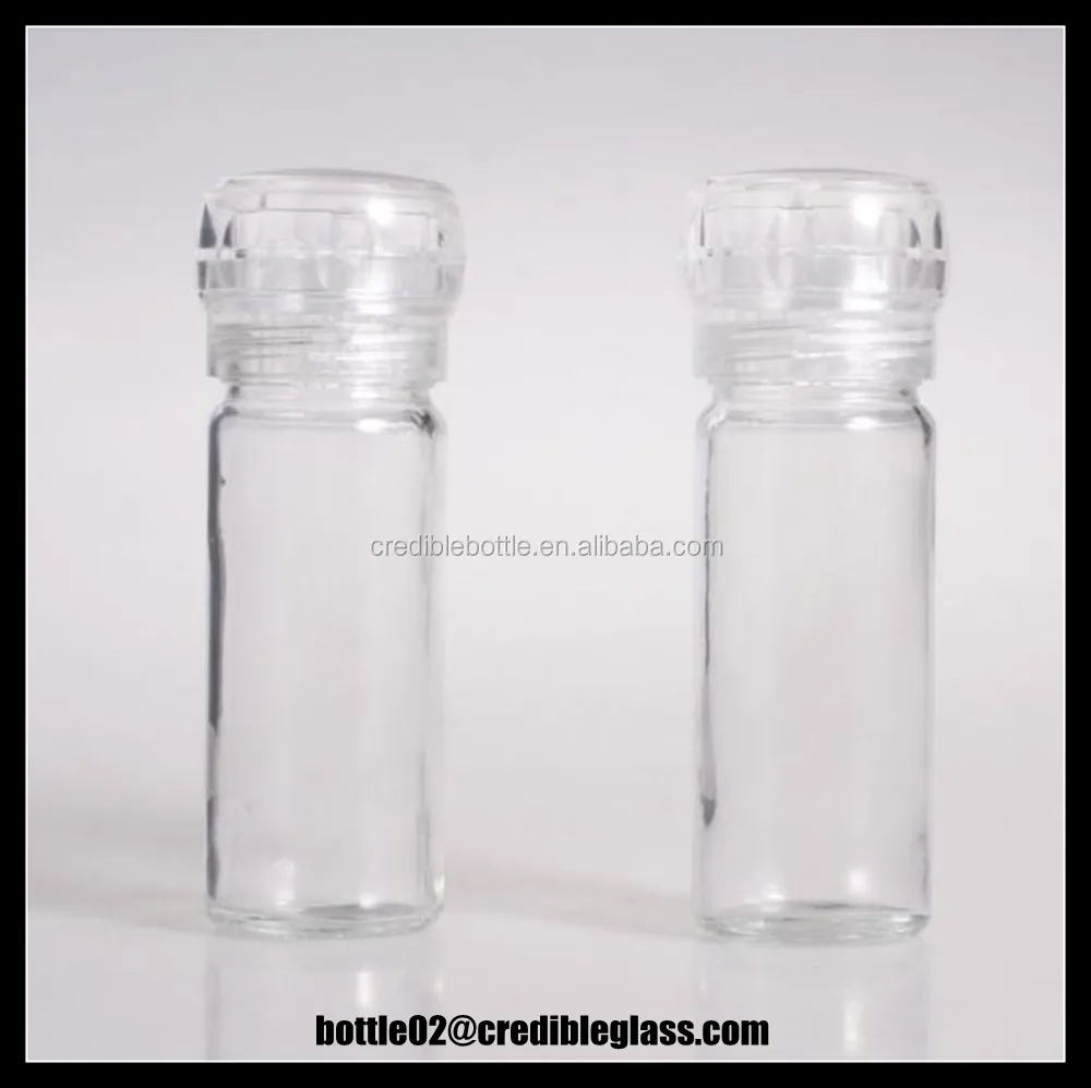 90ml Smaller Cylindrical Glass Pepper Grinder,Salt And Pepper Mill