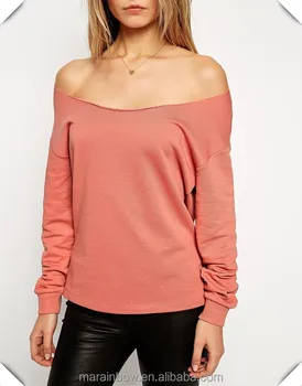 ladies off the shoulder sweatshirt