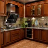 Yelintong good quality American dark cherry solid wood kitchen cabinets