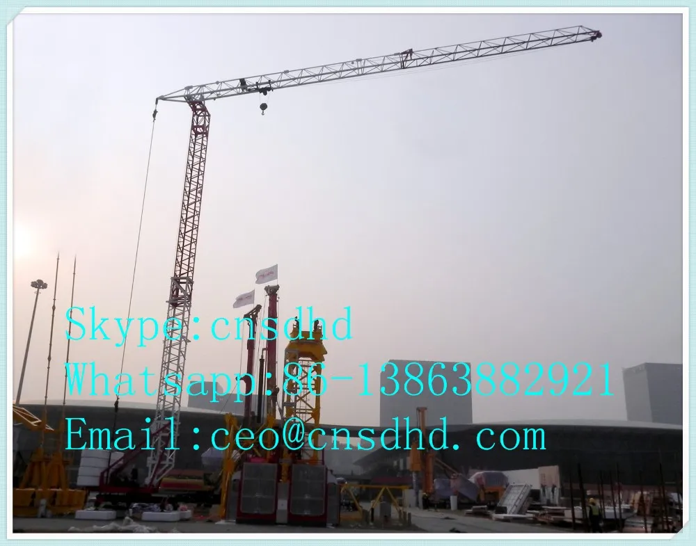 QTK20 2T fast erecting tower crane small easy to move tower crane