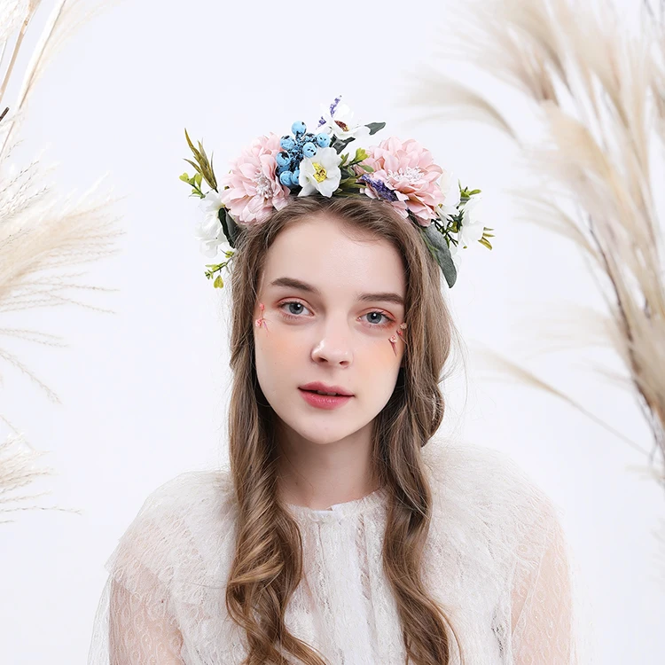 floral hair garland