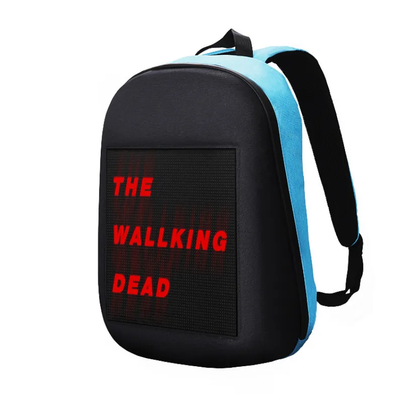 Trend LED Display Bag Mobile Phone Control Programmable Advertising Light  Display Screen Backpack Portable Travel LED Sling Bag