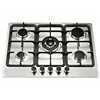 5 burner top gas cooker stove with stainless steel