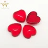 Wholesale Red Glass Gems Cabochon Heart Gemstone for Pendant